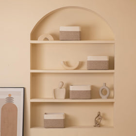 SIXDOVE foldable rope basket offers flat, easy storage when not in use.