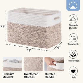 SIXDOVE square rope baskets styled as chic organizers.
