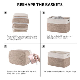 SIXDOVE towel storage basket ready for bathroom organization.