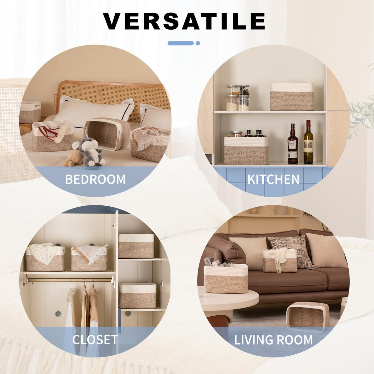 SIXDOVE under-bed storage basket demonstrates space-saving design.