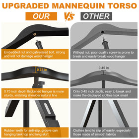 SJPULMO tripod base enhances stability for bulky coats and windy spaces.