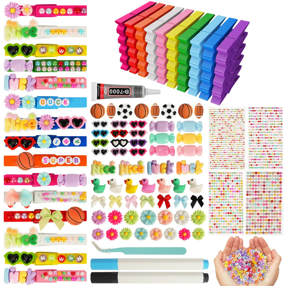 Skdtazrz cheer pins kit collection with vibrant DIY options for team spirit