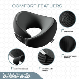 Skechers neck pillow is portable and lightweight for easy carrying.