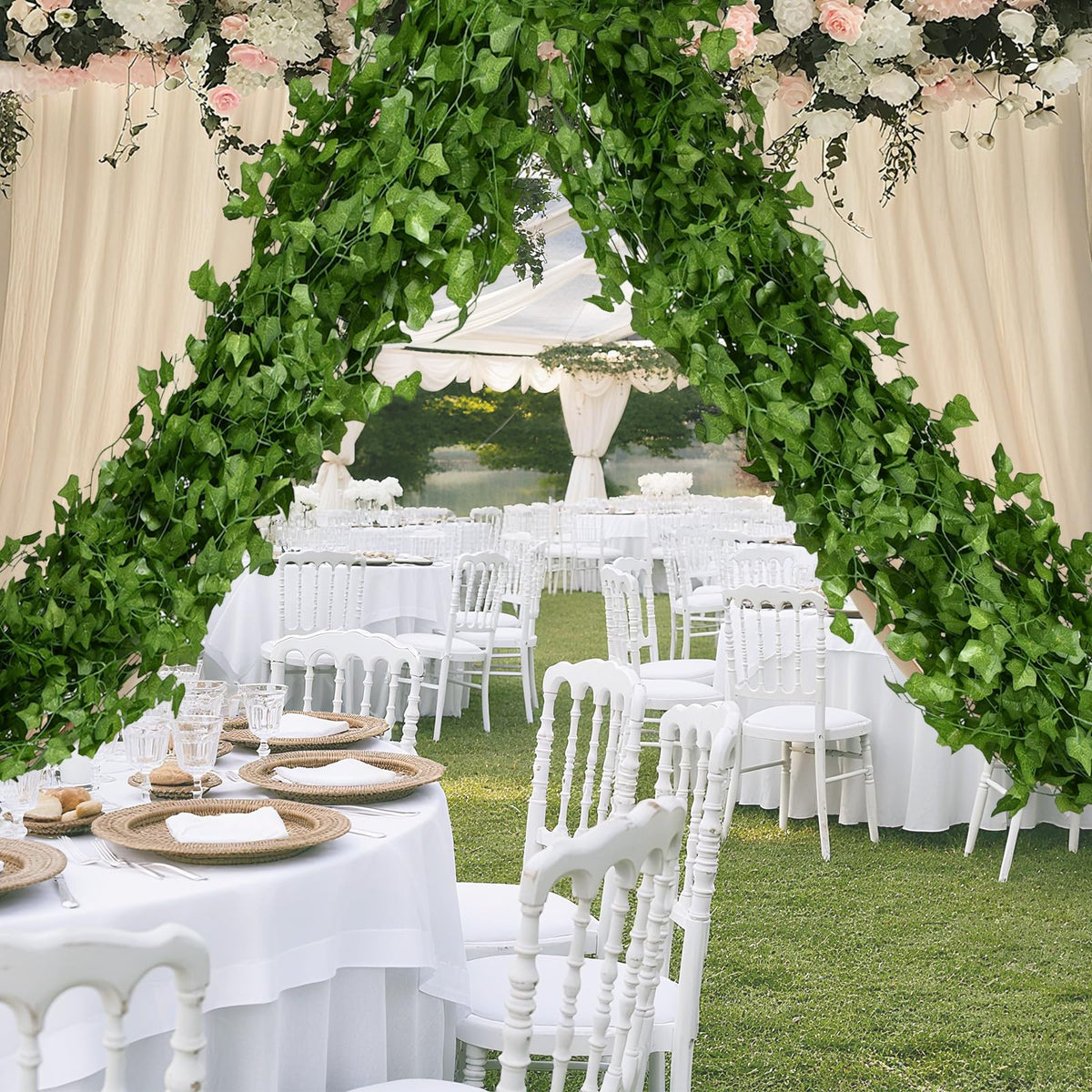 SKHYVQW fade-resistant greenery stays vibrant year-round.