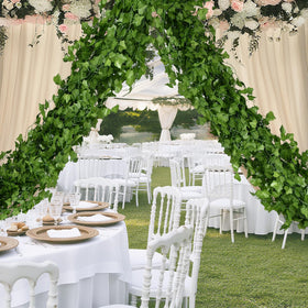 SKHYVQW fade-resistant greenery stays vibrant year-round.