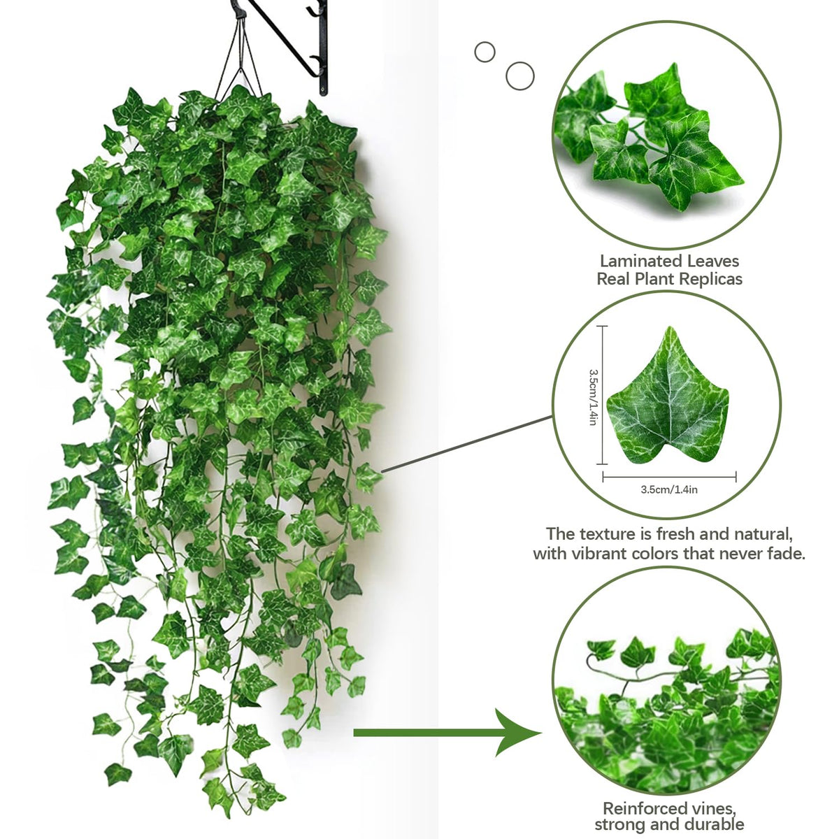 SKHYVQW soft-fabric leaves fake vines add lifelike indoor greenery.