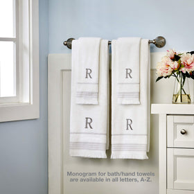 SKL Home self-fringe hem detail finishes towels with a polished, hotel-inspired look
