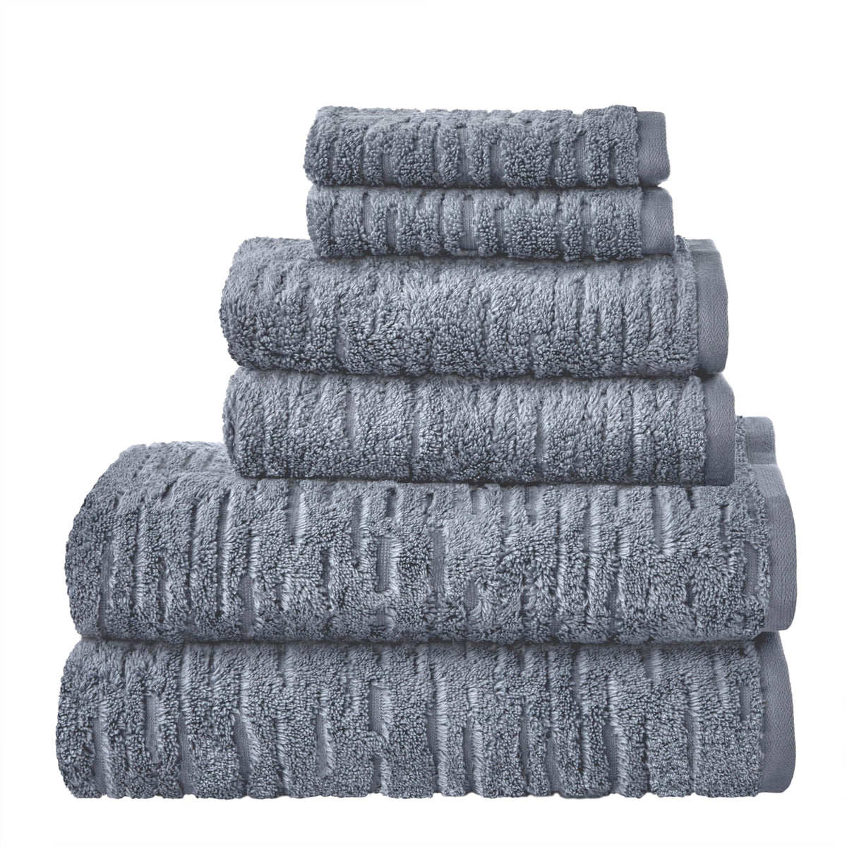 SKL Home CloudSoft bath towels in smoke blue with premium loft and plushness