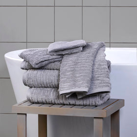 SKL Home CloudSoft hand towel gray with reinforced double-stitched hems for durability