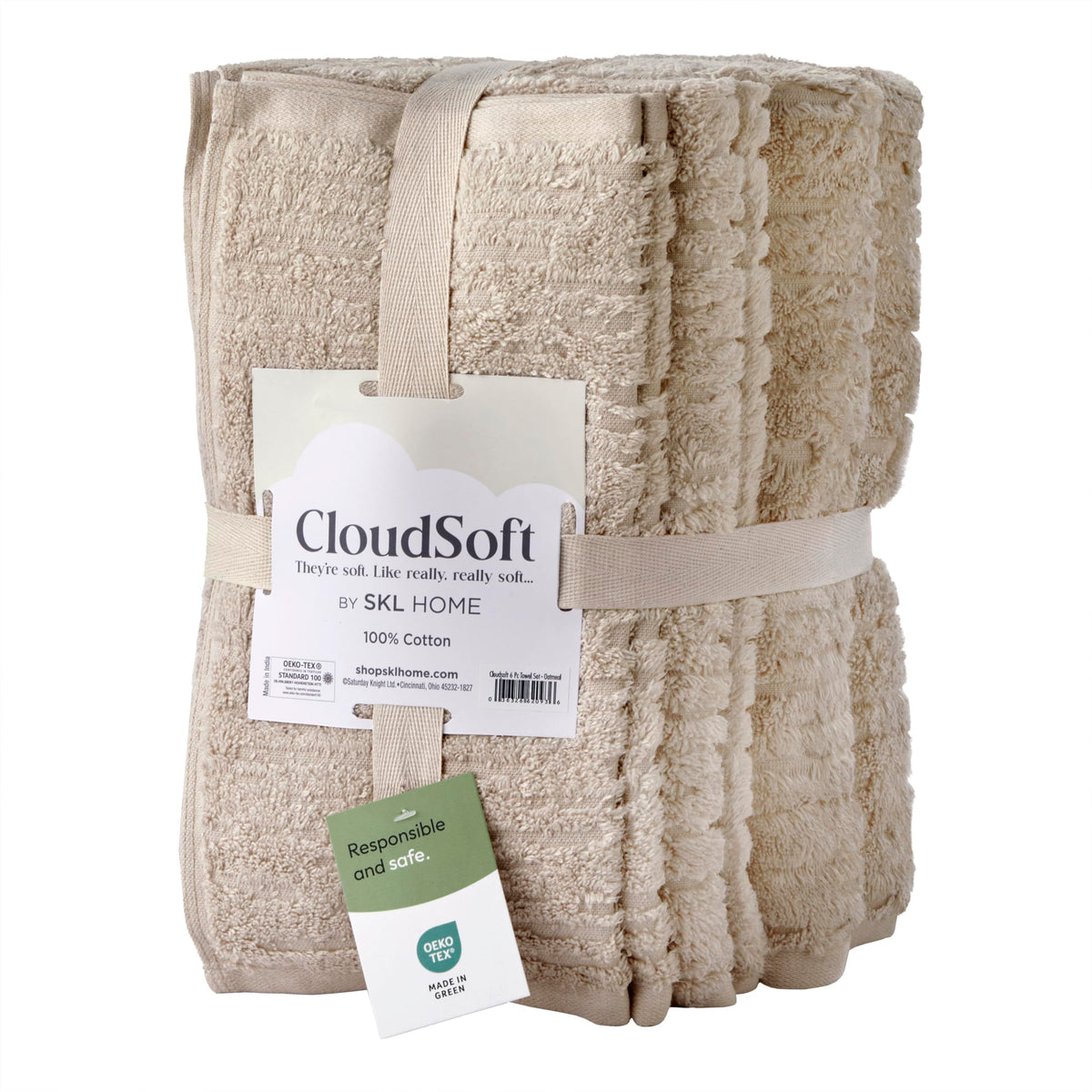 SKL Home CloudSoft hand towels 16x28 inches for quick-drying luxury