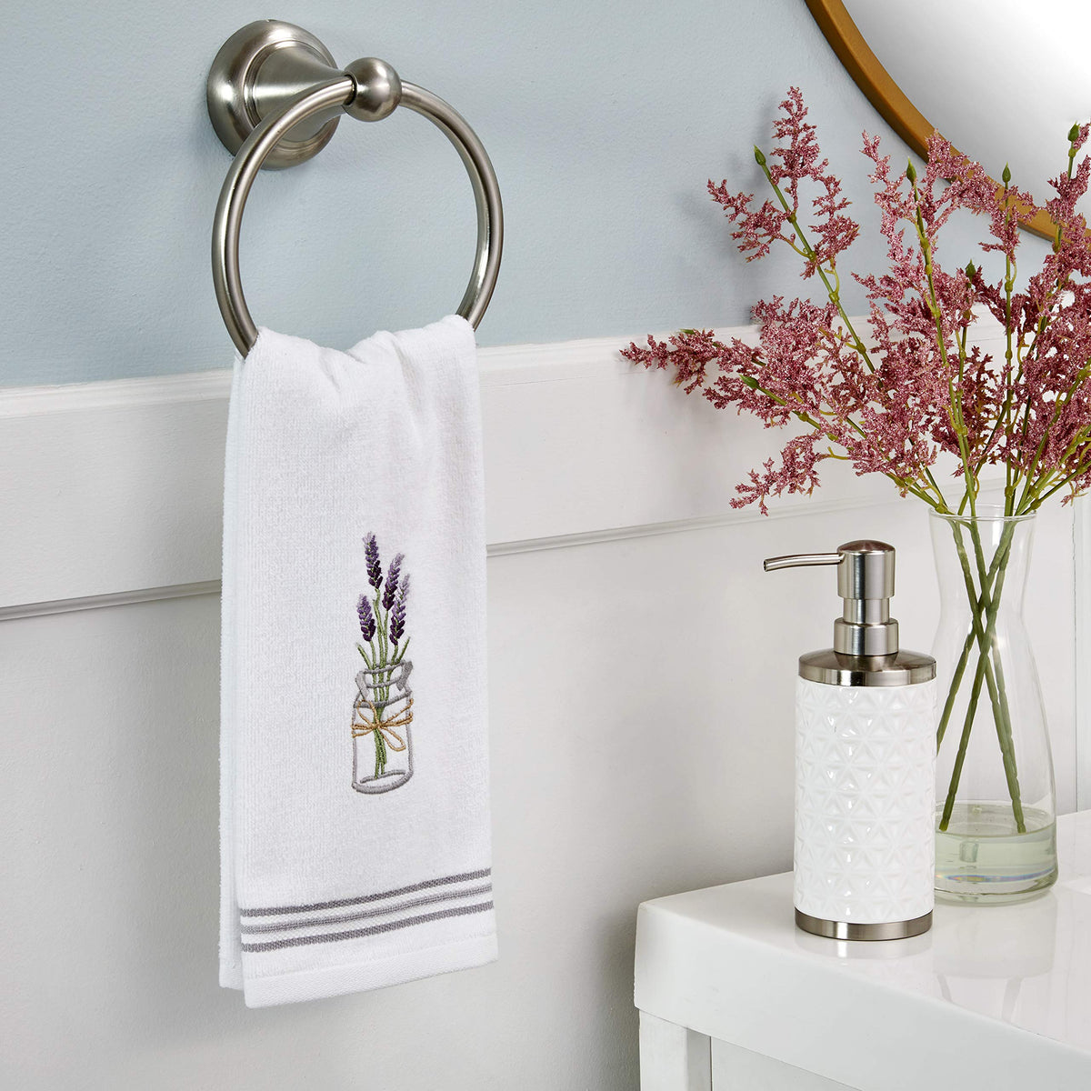 SKL Home cotton velour towel texture highlights softness and everyday versatility.