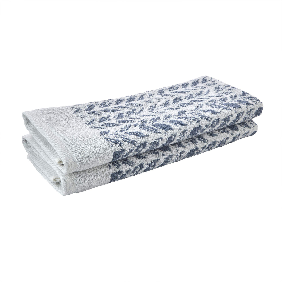 SKL Home distressed leaves hand towel premium Turkish cotton fibers close-up