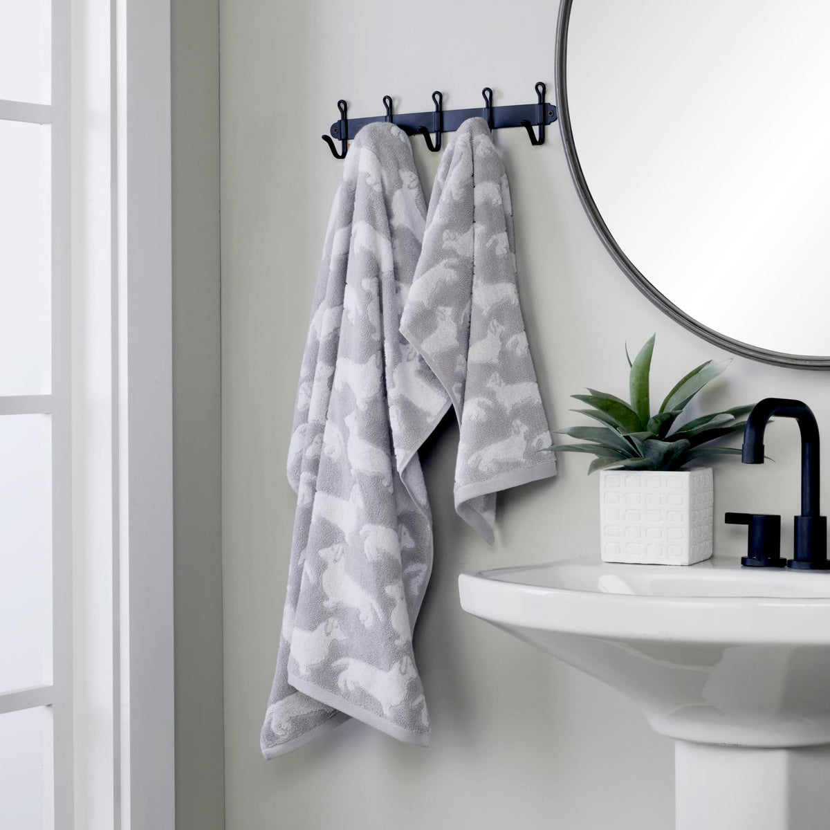 Close-up of soft cotton weave on the SKL Home dog towel