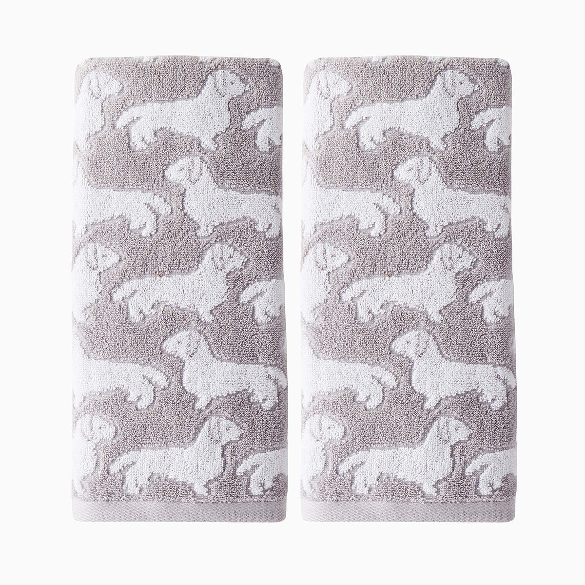 SKL Home dog hand towel with a puppy design brightens the bathroom