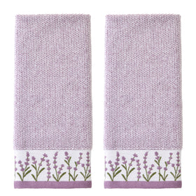 SKL Home lavender border 2pc hand towel set in soft cotton for daily use