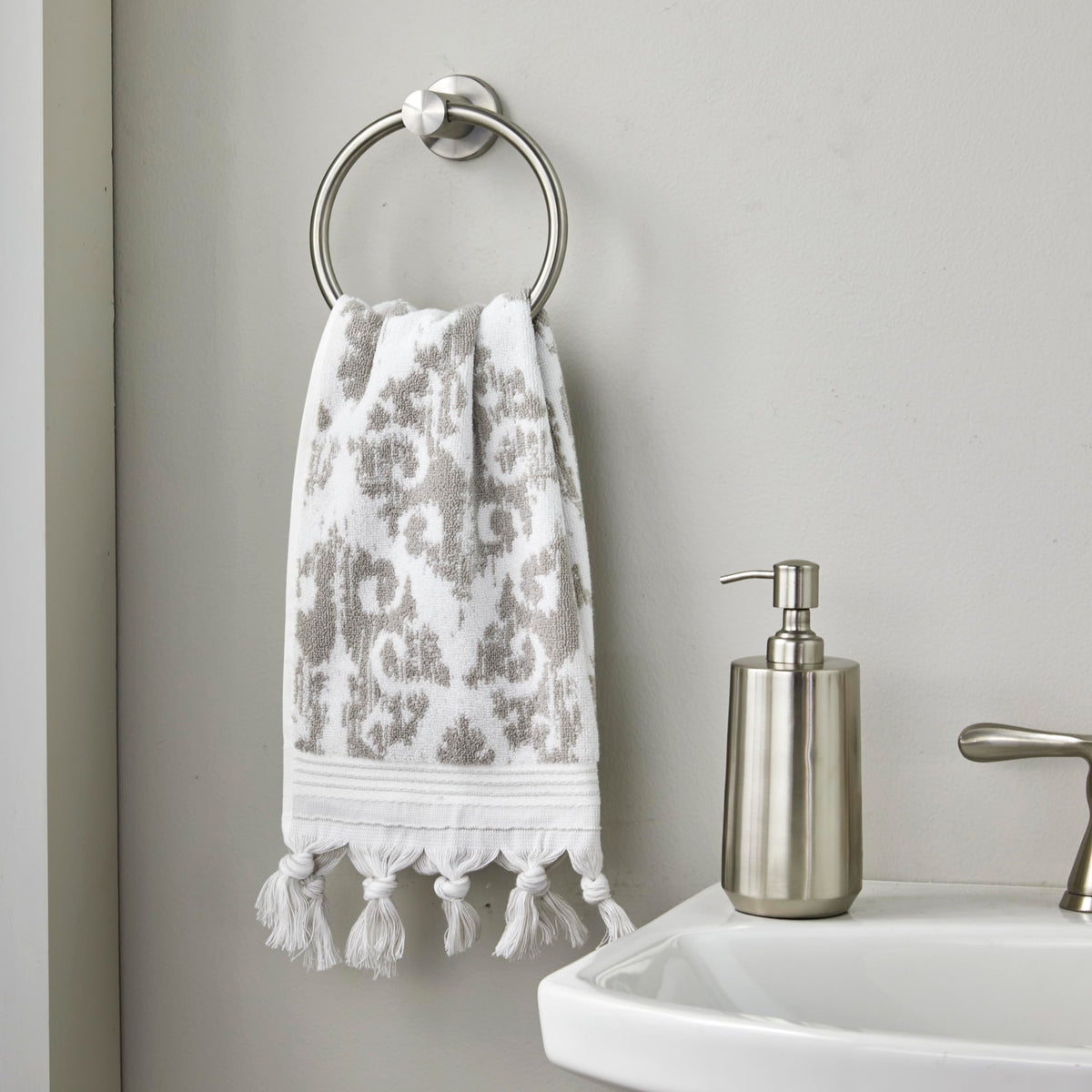 SKL Home Mirage Fringe tassels close-up showcasing hand-knotted detail for decorative flair