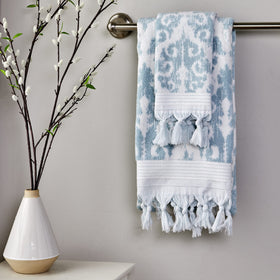 Turkish cotton weave in aqua emphasizes softness and durability