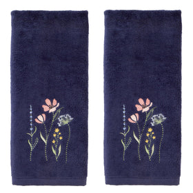 SKL Home Wildflower Field 2pc hand towel set with vibrant embroidery for bath or kitchen.