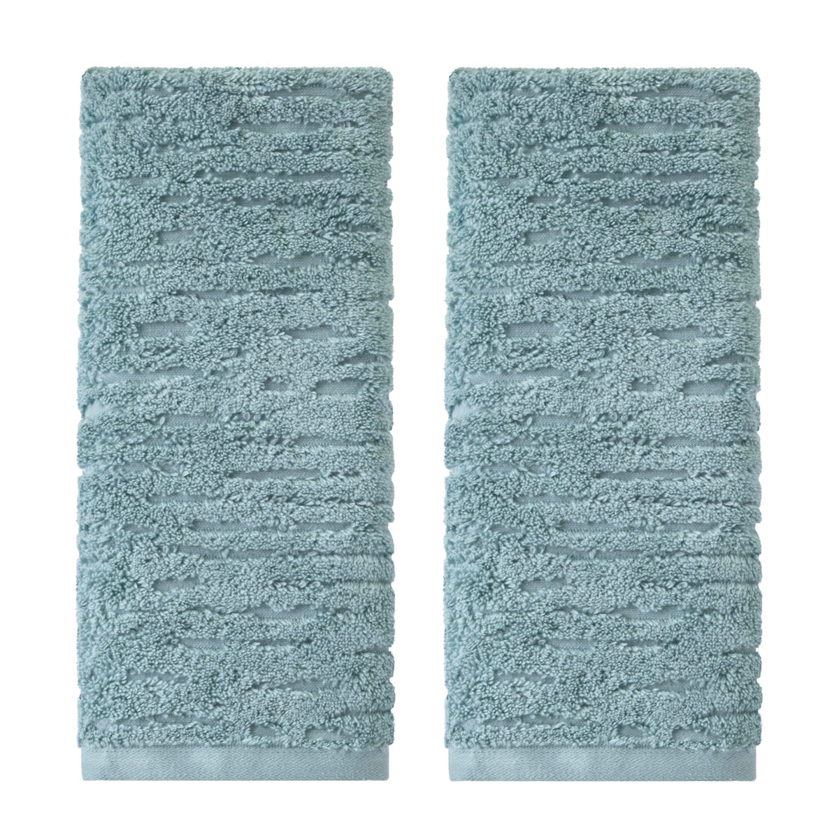 SKL Home CloudSoft hand towel in teal showing plush surface for spa-like use