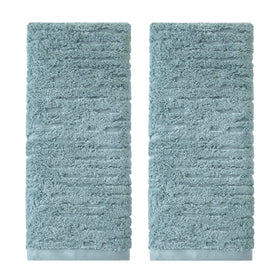 SKL Home CloudSoft hand towel in teal showing plush surface for spa-like use