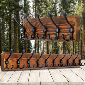 SKOLOO coat rack helps organize hats, backpacks, scarves, and more.