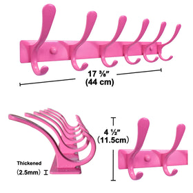 SKOLOO coat rack with six hooks supports jackets, hats, and bags.