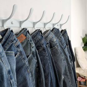 SKOLOO entryway coat rack holding coats hats and bags neatly
