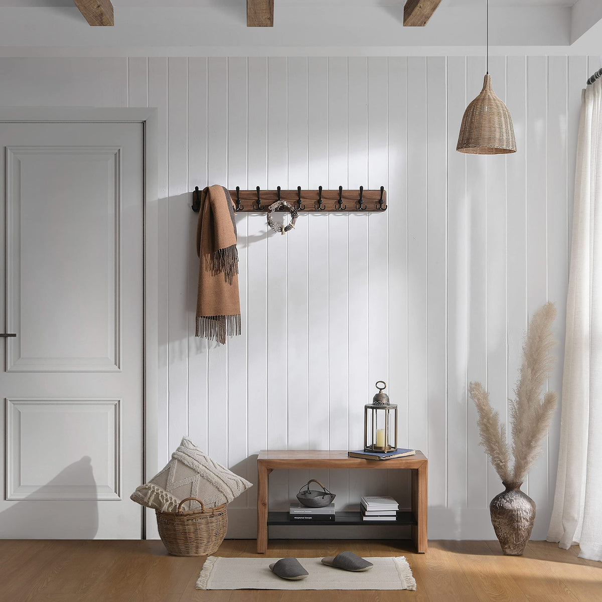SKOLOO large capacity wall hanger fits coats, hats, and bags.