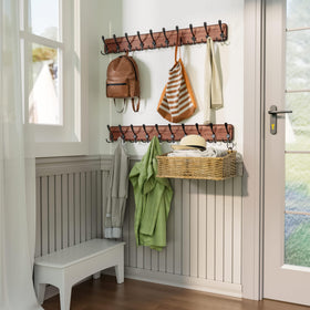 SKOLOO solid pine base provides sturdy support for heavy coats.