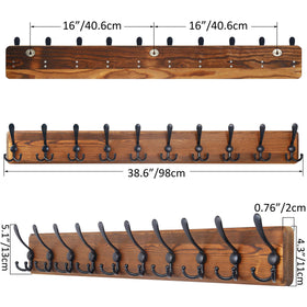 SKOLOO weathered white finish coat rack blends farmhouse style with practicality.