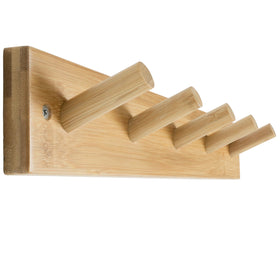 SKOLOO wooden wall-mounted coat rack with 16-inch spacing for tidy entryways