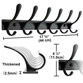 SKOLOO 6-hook rack keeps coats, bags, and hats organized.