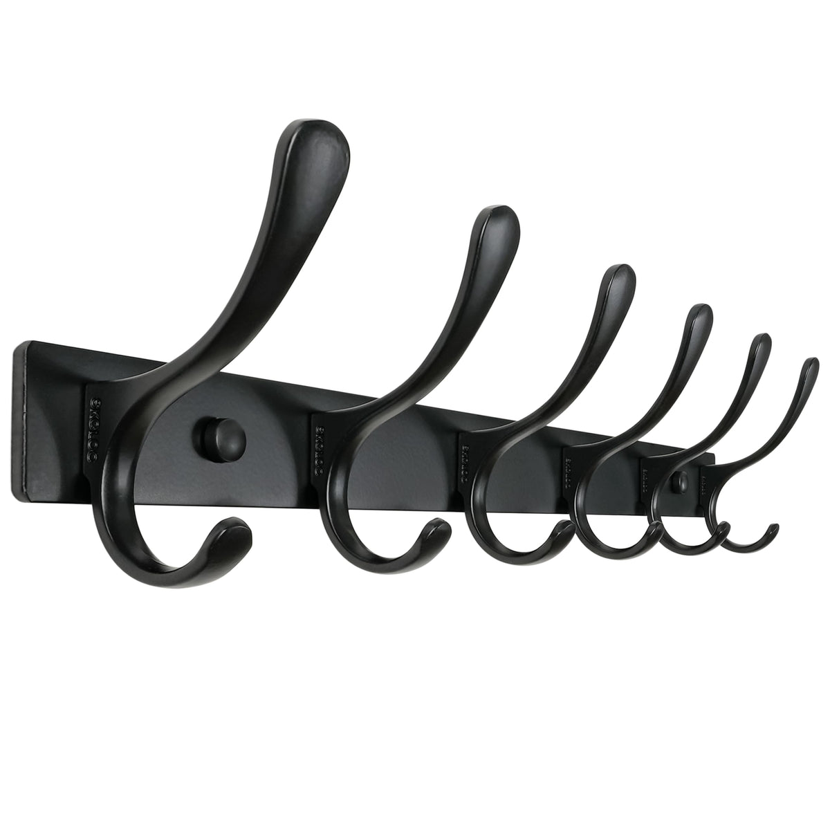 SKOLOO coat rack wall mounted with 6 hooks enables space-saving organization.