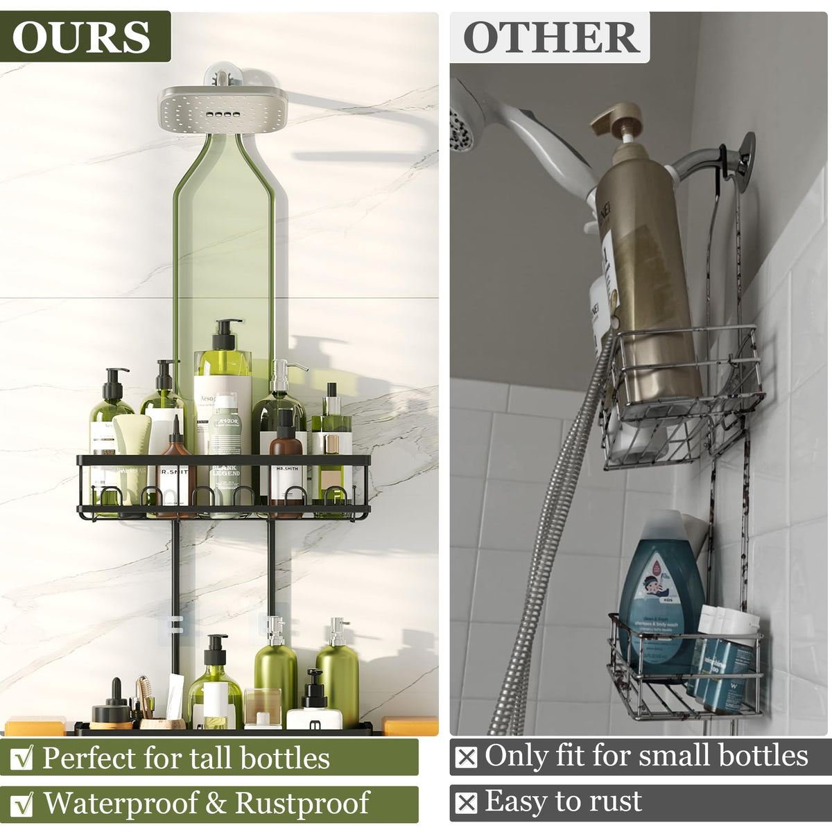 Skyapex inside-shower-stall-organization saves space and tidiness.