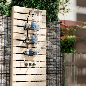 Skyapex extended-neck design reaches high showerheads for kids' bath time.