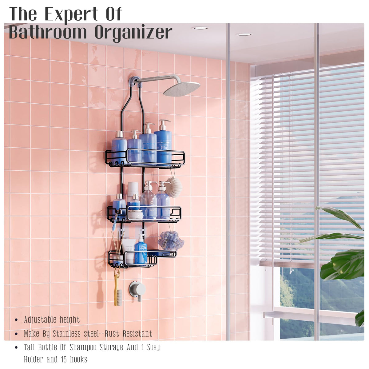 Skyapex rustproof stainless steel construction withstands bathroom humidity.