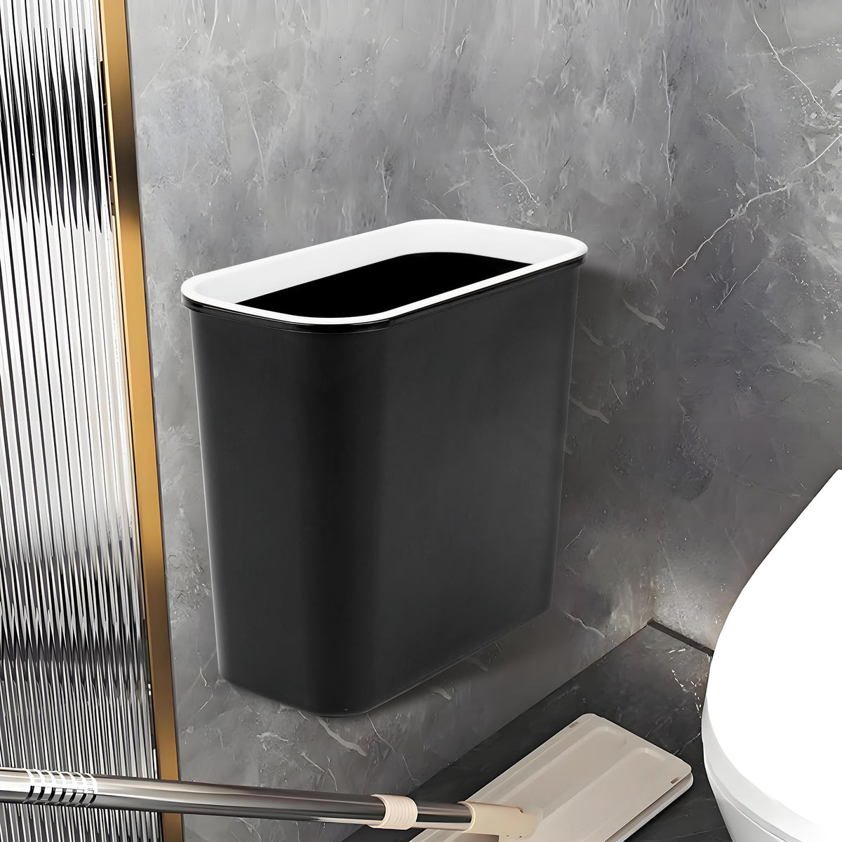 Skyflame wall-mount bin ideal for bathrooms and bedrooms to reduce clutter.