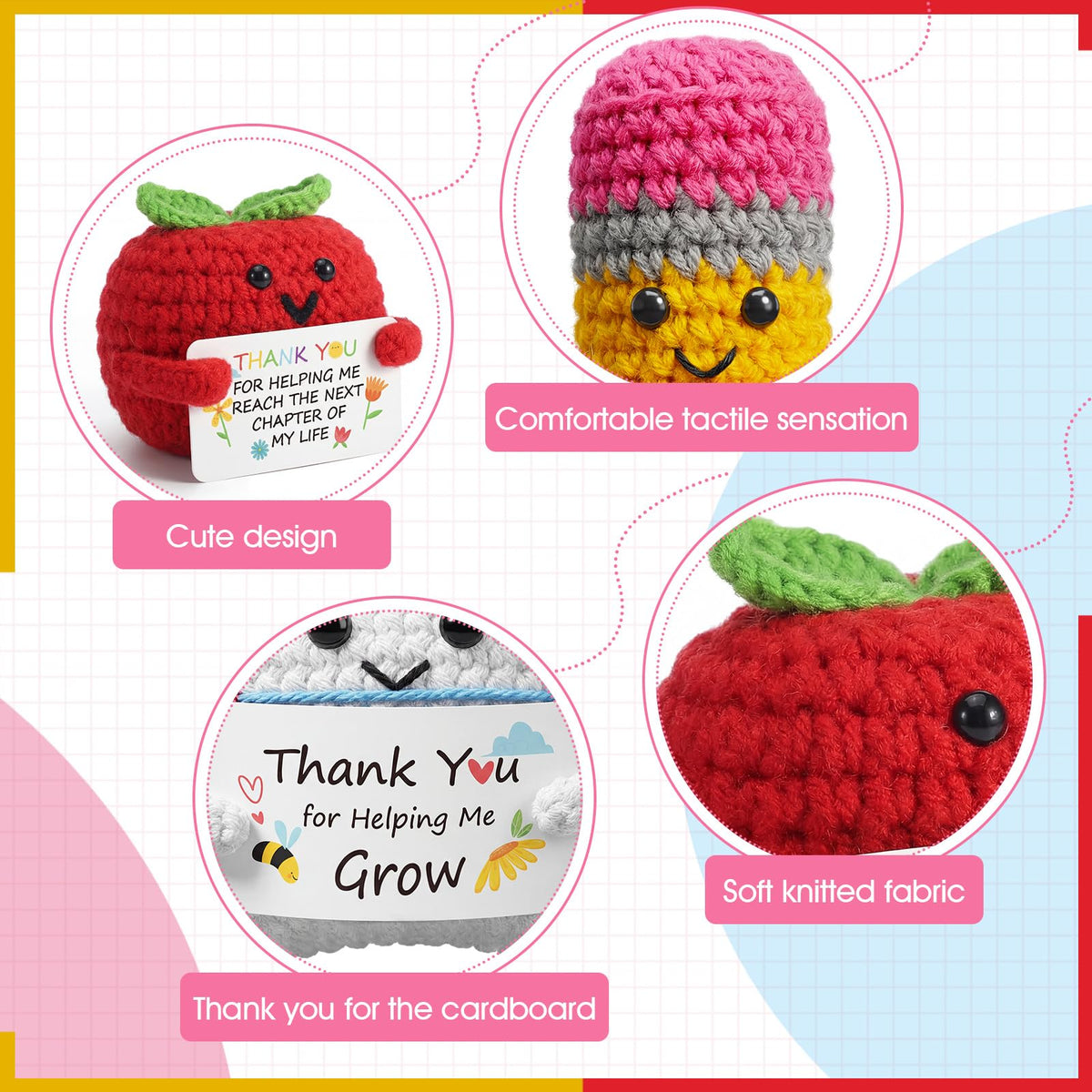 Skylety desk decor crochet toy enhances classroom display