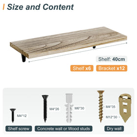SKYSEN rustic brown shelves in bathroom for towels and toiletries