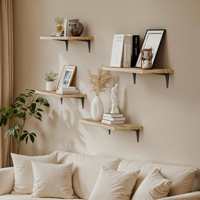 SKYSEN wood wall shelves 15-7in maximizing compact storage for small spaces