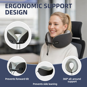 SKYTRAX COMF adjustable buckle fit secures a precise personalized neck support.