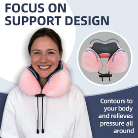 High-density memory foam delivers continuous neck and shoulder support