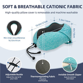 Skytrax Comf anti-slip zipper keeps pillow securely in place during sleep.