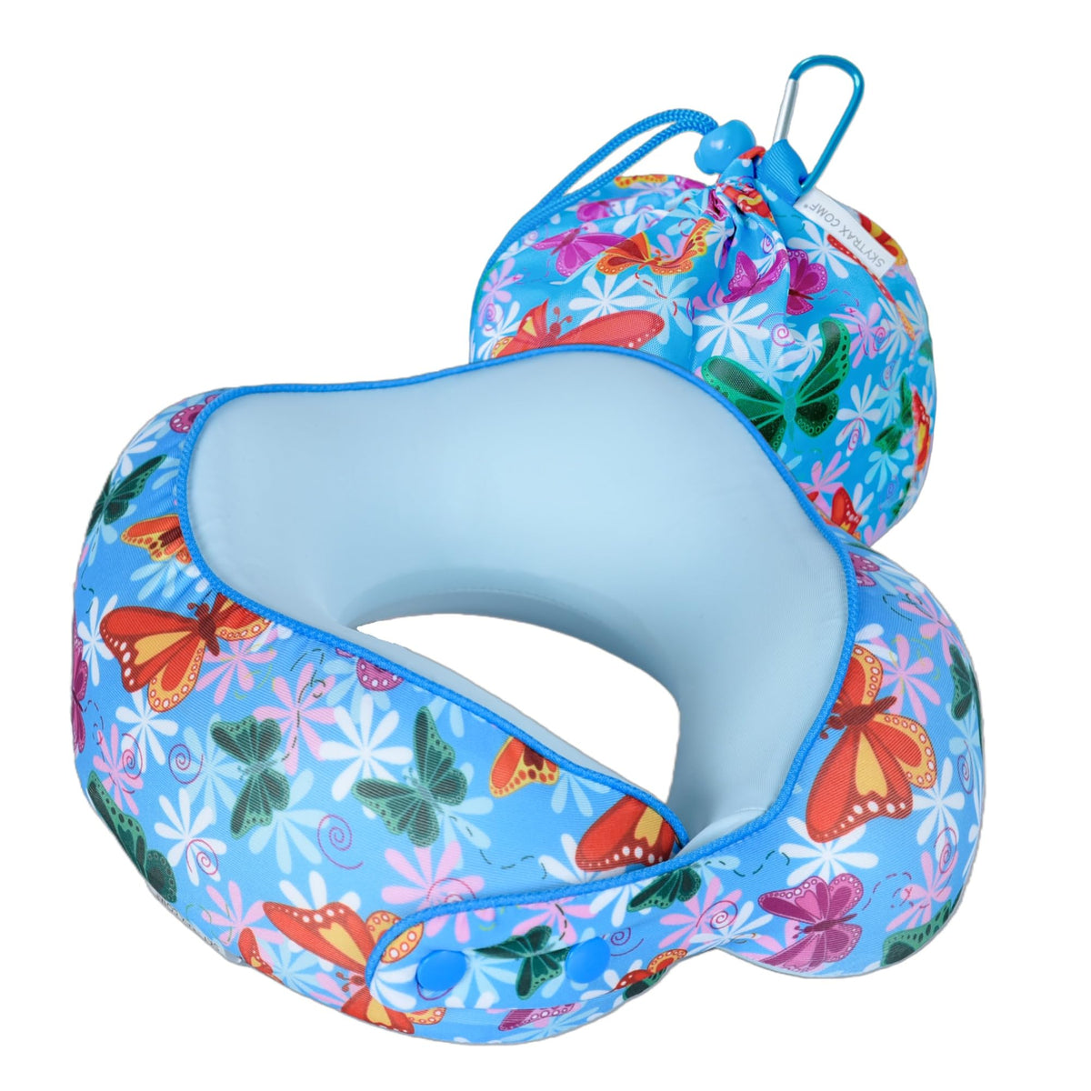 SKYTRAX COMF butterfly neck pillow front view for kid comfort on flights