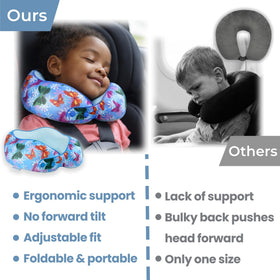 SKYTRAX COMF butterfly neck pillow side view supports head alignment in car rides