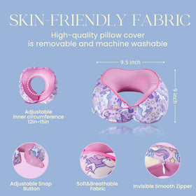 Skytrax Comf CPC-certified kids pillow for safe travel.