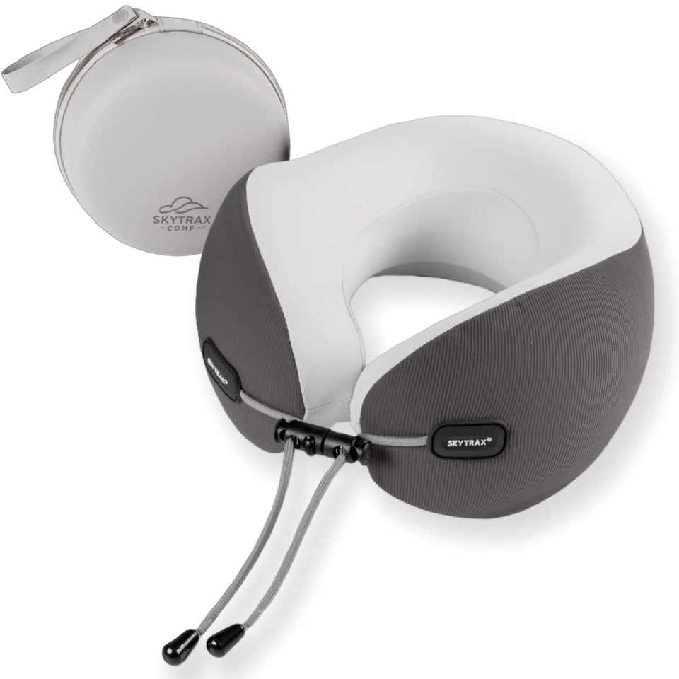 SKYTRAX COMF ice silk cover removable keeps skin cool and comfortable on long flights.