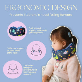 SKYTRAX COMF dinosaur neck pillow with matching carry bag.