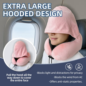 Memory foam neck support adapts to your posture during long journeys