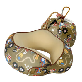 SKYTRAX COMF racecar neck pillow cover shows soft, kid-friendly travel comfort.